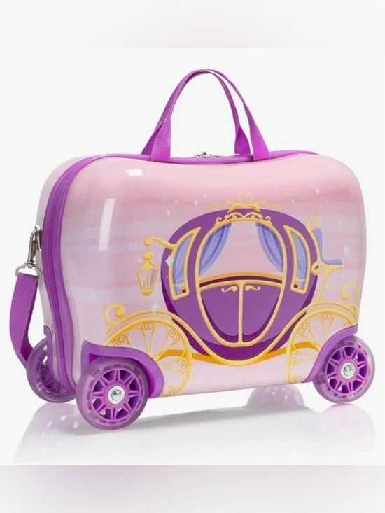 Kohl's Pink & Purple Princess Carriage Ride-On Kids Luggage - Picture 9 of 12